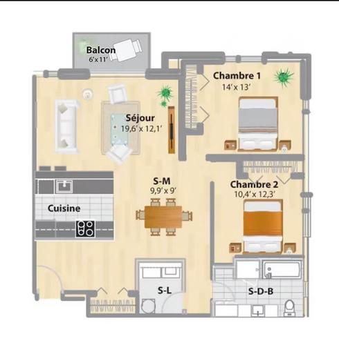 Appartement de 2 chambres à louer à Lévis — photo 2