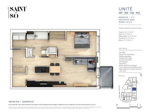 1 bedroom apartment for rent in Québec - La Cité-Limoilou — photo 14