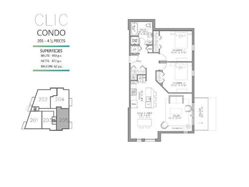 Appartement de 2 chambres à louer à Québec - Sainte-Foy–Sillery–Cap-Rouge — photo 4