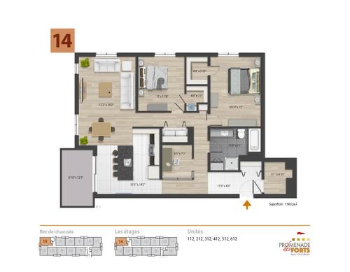 Appartement de 2 chambres à louer à Lévis — photo 14
