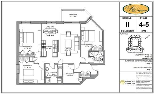 Appartement de 3 chambres à louer à Québec - Sainte-Foy–Sillery–Cap-Rouge — photo 4