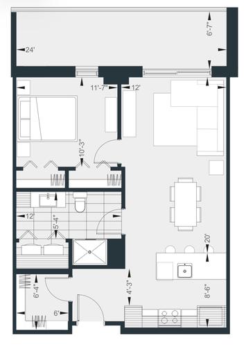 1 bedroom apartment for rent in Québec - Les Rivières — photo 9
