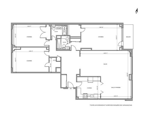 Appartement de 3 chambres à louer à Montreal - Ville-Marie — photo 9