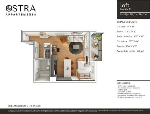 1 bedroom apartment for rent in Québec - La Cité-Limoilou — photo 13
