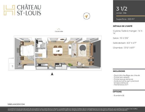 Appartement de 2 chambres à louer à Québec - La Cité-Limoilou — photo 14