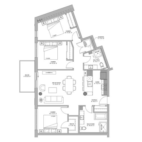 Appartement de 3 chambres à louer à Québec - Les Rivières — photo 2