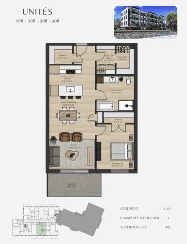 Appartement de 1 chambre à louer à Québec - Sainte-Foy–Sillery–Cap-Rouge — photo 6