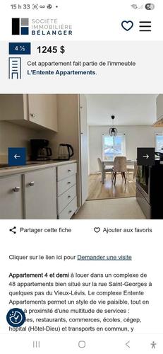 Appartement de 2 chambres à louer à Lévis — photo 3