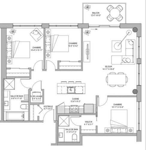 Appartement de 3 chambres à louer à Québec - Les Rivières — photo 8