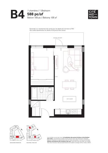 1 bedroom apartment for rent in Montreal - Saint-Laurent — photo 2