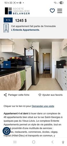 Appartement de 2 chambres à louer à Lévis — photo 4