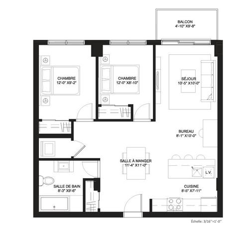 Appartement de 2 chambres à louer à Montreal - Ville-Marie — photo 9