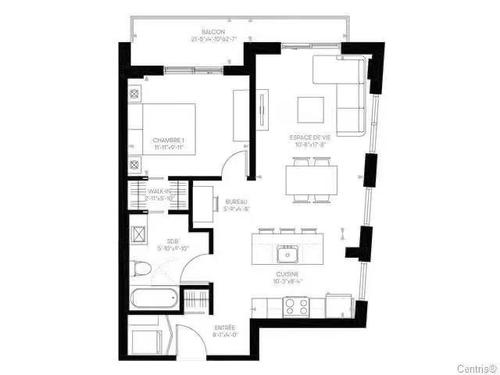 Appartement de 1 chambre à louer à Montreal - Ville-Marie — photo 8