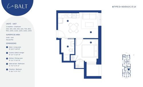 1 bedroom apartment for rent in Montreal - Ville-Marie — photo 2