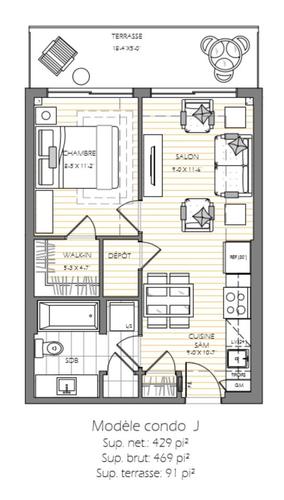 1 bedroom apartment for rent in Québec - Sainte-Foy–Sillery–Cap-Rouge — photo 2