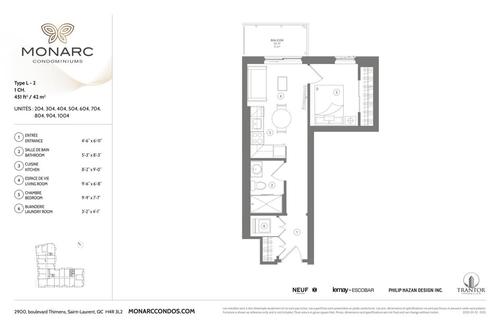 Appartement de 1 chambre à louer à Montreal - Saint-Laurent — photo 4