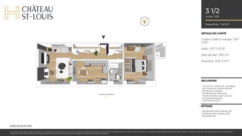 Appartement de 2 chambres à louer à Québec - La Cité-Limoilou — photo 14