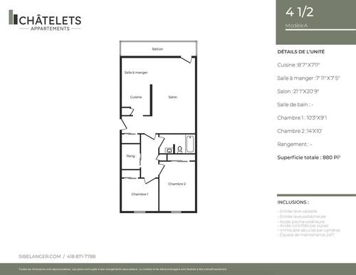 2 bedrooms apartment for rent in Québec - Sainte-Foy–Sillery–Cap-Rouge — photo 12