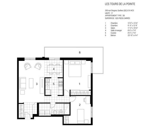 Appartement de 2 chambres à louer à Québec - Sainte-Foy–Sillery–Cap-Rouge — photo 9